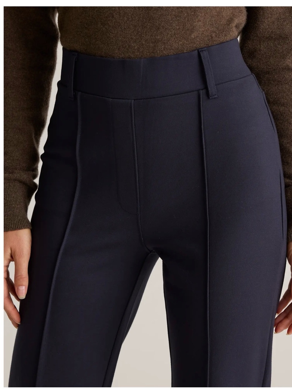 Quince Ultra-Stretch Ponte Flare Leg Pants NWT - Picture 3 of 11
